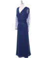 709 Navy Long Sleeve Mother of The Bride Dress - Navy, Alt View Thumbnail