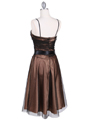 7109 Black/Gold Glitter Tea Length Dress - Black Gold, Back View Thumbnail