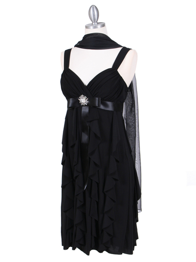 7113 Black Cocktail Dress - Black, Alt View Medium