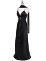 7123 Black Satin Evening Dress - Black, Alt View Thumbnail