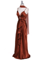 7123 Bronze Satin Evening Dress - Bronze, Alt View Thumbnail