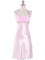 7127 Pink Sweetheart Halter Cocktail Dress - Pink, Front View Thumbnail