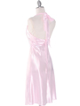 7127 Pink Sweetheart Halter Cocktail Dress - Pink, Back View Thumbnail