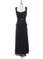 713 Black Mother of The Bride Dress - Black, Front View Thumbnail