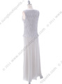 713 Silver Mother of The Bride Dress - Silver, Back View Thumbnail