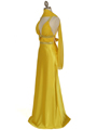 7154 Yellow Satin Evening Dress - Yellow, Alt View Thumbnail