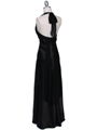 7173 Black Halter Evening Dress - Black, Back View Thumbnail