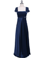 7302 Navy Evening Dress - Navy, Front View Thumbnail