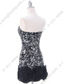 74177 Black Silver Sequin Party Dress - Black Silver, Back View Thumbnail