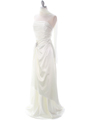 7700 Ivory Charmeuse Evening Dress - Ivory, Alt View Thumbnail