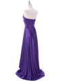 7700 Purple Charmeuse Evening Dress - Purple, Back View Thumbnail