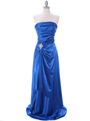 7700 Royal Charmeuse Evening Dress - Royal Blue, Front View Thumbnail