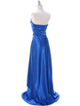 7700 Royal Charmeuse Evening Dress - Royal Blue, Back View Thumbnail