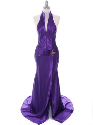 7701 Purple Evening Dress, Purple
