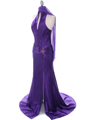 7701 Purple Evening Dress - Purple, Alt View Thumbnail