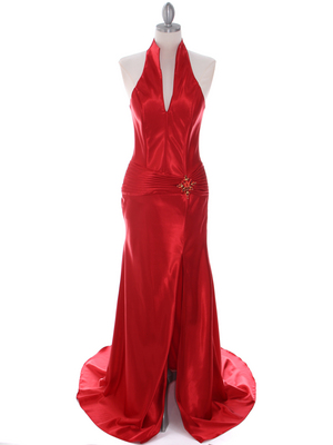 7701 Red Evening Dress, Red