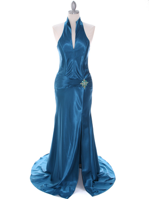 7701 Teal Evening Dress, Teal