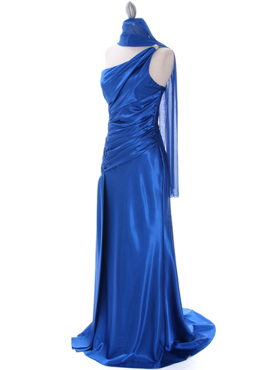 7702 Royal Blue Evening Dress with Rhinestone Straps - Royal Blue, Alt View Medium