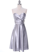 7703 Silver Bridesmaid Dress, Silver