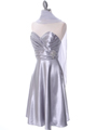 7703 Silver Bridesmaid Dress - Silver, Alt View Thumbnail