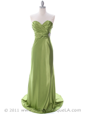 7704 Green Evening Dress, Green