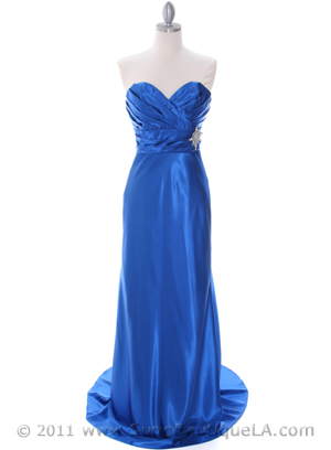 7704 Royal Blue Evening Dress, Royal Blue