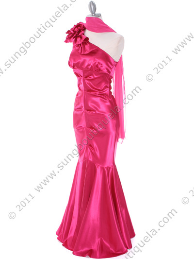 7710 Fuschia Evening Dress - Fuschia, Alt View Medium