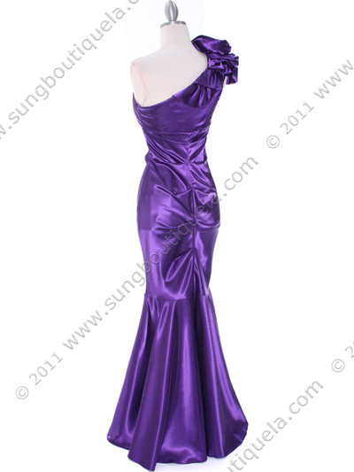 7710 Purple Bridesmaid Dress - Purple, Back View Medium