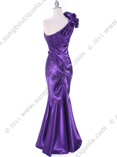 7710 Purple Bridesmaid Dress - Purple, Back View Medium