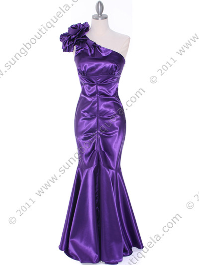 7710 Purple Bridesmaid Dress - Purple, Front View Medium