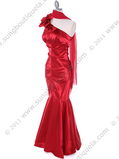 7710 Red Evening Dress - Red, Alt View Medium