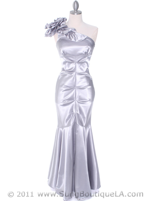 7710 Silver Evening Dress, Silver