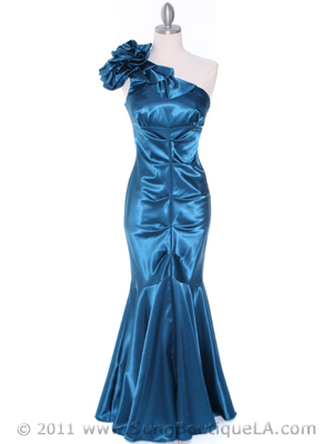 7710 Teal Evening Dress, Teal