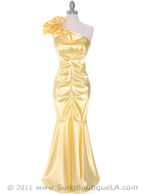 7710 Yellow Evening Dress, Yellow