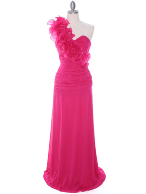 7713 Fuschia Prom Evening Dress, Fuschia