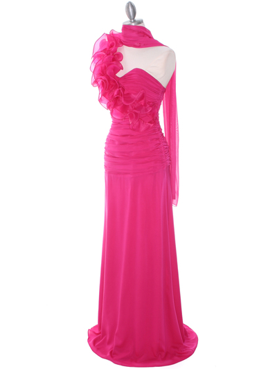 7713 Fuschia Prom Evening Dress - Fuschia, Alt View Medium