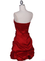 7749 Red Tafetta Bubble Cocktail Dress - Red, Back View Thumbnail