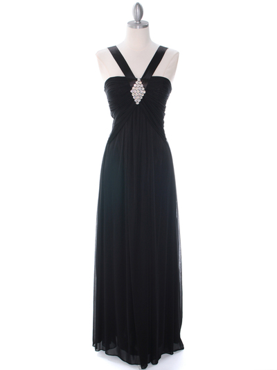 7771 Black Evening Dress - Black, Front View Medium