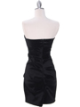 7773 Stretch Taffeta Little Black Dress - Black, Back View Thumbnail