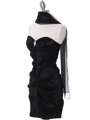7773 Stretch Taffeta Little Black Dress - Black, Alt View Thumbnail
