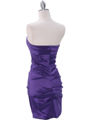 7773 Purple Stretch Taffeta Homecoming Dress - Purple, Back View Thumbnail