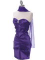 7773 Purple Stretch Taffeta Homecoming Dress - Purple, Alt View Thumbnail