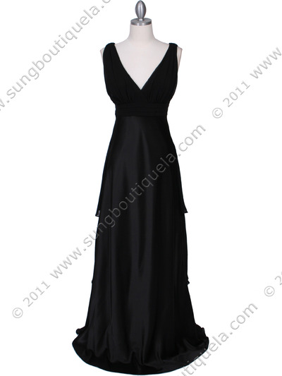 7812 Black Evening Dress - Black, Front View Medium