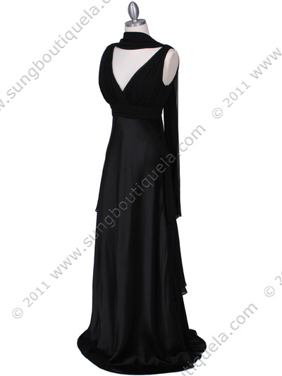 7812 Black Evening Dress - Black, Alt View Medium