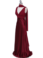 7812 Burgundy Evening Dress - Burgundy, Alt View Thumbnail