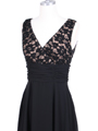 7921 Black Beaded Cocktail Dress - Black, Alt View Thumbnail