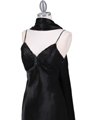 8006 Black Satin Evening Dress - Black, Alt View Thumbnail