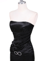 800 Black Strapless Charmeuse Evening Gown - Black, Alt View Thumbnail