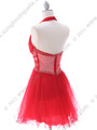 8038 Red Cocktail Dress - Red, Back View Thumbnail