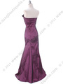 8075 Eggplant Evening Dress - Eggplant, Back View Thumbnail